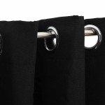 vidaXL Perdea opacă, aspect pânză, cu ocheți, negru, 290 x 245 cm vidaXL Perdea opacă, aspect pânză, cu ocheți, negru, 290 x 245 cm