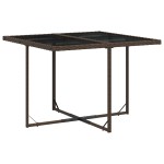 vidaXL Set mobilier de grădină, 5 piese, cu perne, maro, poliratan vidaXL Set mobilier de grădină, 5 piese, cu perne, maro, poliratan