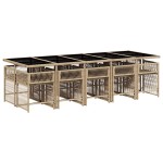 vidaXL Set mobilier grădină cu perne, 11 piese bej combinat poliratan vidaXL Set mobilier grădină cu perne, 11 piese bej combinat poliratan