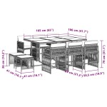 vidaXL Set mobilier grădină cu perne, 11 piese bej combinat poliratan