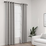 vidaXL Perdele opace, aspect pânză, cu ocheți, 2 buc., gri, 140x245 cm vidaXL Perdele opace, aspect pânză, cu ocheți, 2 buc., gri, 140x245 cm