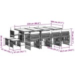 vidaXL Set mobilier de grădină, 13 piese, maro, cu perne, poliratan vidaXL Set mobilier de grădină, 13 piese, maro, cu perne, poliratan