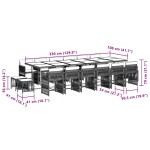 vidaXL Set mobilier grădină cu perne, 17 piese bej combinat poliratan