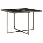 vidaXL Set mobilier grădină cu perne, 9 piese, gri, poliratan vidaXL Set mobilier grădină cu perne, 9 piese, gri, poliratan
