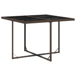 vidaXL Set mobilier de grădină cu perne, 9 piese, maro, poliratan