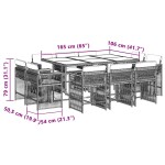 vidaXL Set mobilier grădină cu perne, 11 piese bej combinat poliratan vidaXL Set mobilier grădină cu perne, 11 piese bej combinat poliratan