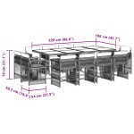 vidaXL Set mobilier grădină cu perne, 13 piese, bej combinat poliratan