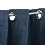 vidaXL Perdele opace aspect pânză cu ocheți 2 buc albastru 140x245 cm vidaXL Perdele opace aspect pânză cu ocheți 2 buc albastru 140x245 cm