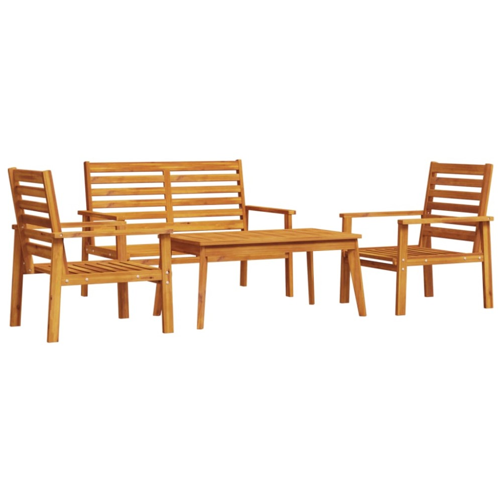 vidaXL Set mobilier de grădină, 4 piese, lemn masiv de acacia