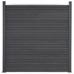 vidaXL Set panouri pentru gard, gri, 180x186 cm, WPC