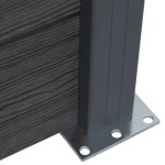 vidaXL Set panouri pentru gard, gri, 180x186 cm, WPC
