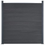 vidaXL Set panouri pentru gard, gri, 353x186 cm, WPC