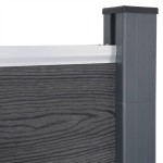 vidaXL Set panouri pentru gard, gri, 353x186 cm, WPC