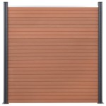 vidaXL Set panouri pentru gard, maro, 699x186 cm, WPC