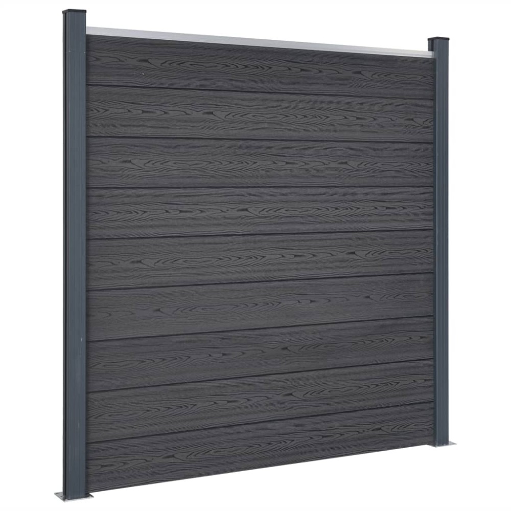 vidaXL Set panouri pentru gard, gri, 699x186 cm, WPC