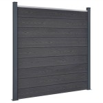 vidaXL Set panouri pentru gard, gri, 699x186 cm, WPC
