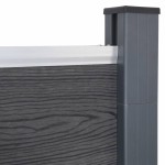 vidaXL Set panouri pentru gard, gri, 699x186 cm, WPC