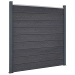 vidaXL Set panouri pentru gard, gri, 872x186 cm, WPC