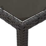 vidaXL Set mobilier de grădină cu perne, 7 piese, negru, poliratan vidaXL Set mobilier de grădină cu perne, 7 piese, negru, poliratan
