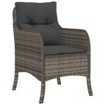 vidaXL Set mobilier grădină cu perne, 9 piese, gri, poliratan