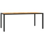 vidaXL Set mobilier de grădină cu perne, 7 piese, negru, poliratan vidaXL Set mobilier de grădină cu perne, 7 piese, negru, poliratan