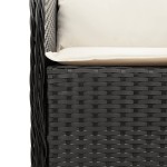 vidaXL Set mobilier de grădină cu perne, 9 piese, negru, poliratan vidaXL Set mobilier de grădină cu perne, 9 piese, negru, poliratan