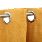 vidaXL Perdele opace aspect pânză cu ocheți 2 buc. 140x225 cm galben vidaXL Perdele opace aspect pânză cu ocheți 2 buc. 140x225 cm galben