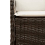 vidaXL Set mobilier de grădină, 5 piese, cu perne, maro, poliratan vidaXL Set mobilier de grădină, 5 piese, cu perne, maro, poliratan