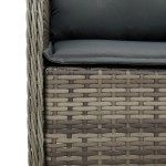 vidaXL Set mobilier grădină cu perne, 9 piese, gri, poliratan vidaXL Set mobilier grădină cu perne, 9 piese, gri, poliratan