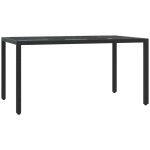 vidaXL Set mobilier de grădină cu perne, 7 piese, negru, poliratan vidaXL Set mobilier de grădină cu perne, 7 piese, negru, poliratan