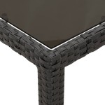 vidaXL Set mobilier de grădină cu perne, 7 piese, negru, poliratan vidaXL Set mobilier de grădină cu perne, 7 piese, negru, poliratan