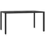vidaXL Set mobilier de grădină cu perne, 7 piese, negru, poliratan vidaXL Set mobilier de grădină cu perne, 7 piese, negru, poliratan
