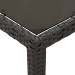 vidaXL Set mobilier de grădină cu perne, 7 piese, negru, poliratan vidaXL Set mobilier de grădină cu perne, 7 piese, negru, poliratan