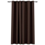 vidaXL Perdea opacă, aspect pânză, cu ocheți, gri taupe, 290x245 cm vidaXL Perdea opacă, aspect pânză, cu ocheți, gri taupe, 290x245 cm