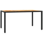 vidaXL Set mobilier de grădină cu perne, 7 piese, negru, poliratan vidaXL Set mobilier de grădină cu perne, 7 piese, negru, poliratan