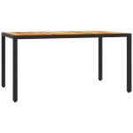 vidaXL Set mobilier de grădină cu perne, 7 piese, negru, poliratan vidaXL Set mobilier de grădină cu perne, 7 piese, negru, poliratan
