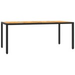 vidaXL Set mobilier de grădină cu perne, 7 piese, negru, poliratan vidaXL Set mobilier de grădină cu perne, 7 piese, negru, poliratan