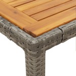 vidaXL Set bistro de grădină cu perne, 3 piese, gri, poliratan vidaXL Set bistro de grădină cu perne, 3 piese, gri, poliratan