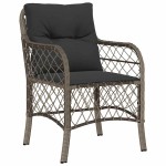 vidaXL Set mobilier grădină cu perne, 9 piese, gri, poliratan vidaXL Set mobilier grădină cu perne, 9 piese, gri, poliratan