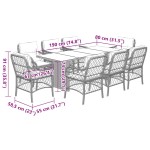 vidaXL Set mobilier grădină cu perne, 9 piese, gri, poliratan vidaXL Set mobilier grădină cu perne, 9 piese, gri, poliratan