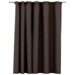 vidaXL Draperie opacă, aspect de in, gri taupe, 290x245 cm, cu cârlige vidaXL Draperie opacă, aspect de in, gri taupe, 290x245 cm, cu cârlige