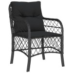 vidaXL Set mobilier de grădină cu perne, 9 piese, negru, poliratan vidaXL Set mobilier de grădină cu perne, 9 piese, negru, poliratan