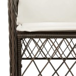 vidaXL Set mobilier de grădină, 5 piese, cu perne, maro, poliratan vidaXL Set mobilier de grădină, 5 piese, cu perne, maro, poliratan