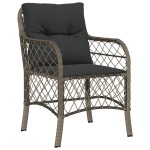 vidaXL Set mobilier grădină cu perne, 9 piese, gri, poliratan vidaXL Set mobilier grădină cu perne, 9 piese, gri, poliratan