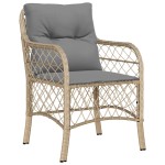 vidaXL Set mobilier pentru grădină, 5 piese, cu perne, bej, poliratan vidaXL Set mobilier pentru grădină, 5 piese, cu perne, bej, poliratan