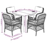 vidaXL Set mobilier pentru grădină, 5 piese, cu perne, bej, poliratan vidaXL Set mobilier pentru grădină, 5 piese, cu perne, bej, poliratan