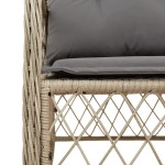 vidaXL Set mobilier pentru grădină, 5 piese, cu perne, bej, poliratan vidaXL Set mobilier pentru grădină, 5 piese, cu perne, bej, poliratan