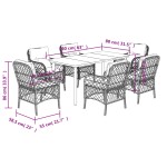 vidaXL Set mobilier pentru grădină, 7 piese, cu perne, bej, poliratan vidaXL Set mobilier pentru grădină, 7 piese, cu perne, bej, poliratan