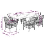 vidaXL Set mobilier pentru grădină, 7 piese, cu perne, bej, poliratan vidaXL Set mobilier pentru grădină, 7 piese, cu perne, bej, poliratan