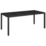 vidaXL Set mobilier de grădină cu perne, 9 piese, negru, poliratan vidaXL Set mobilier de grădină cu perne, 9 piese, negru, poliratan